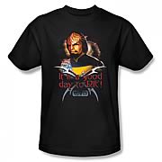 Star Trek TNG Worf Good Day to Die Black T-Shirt